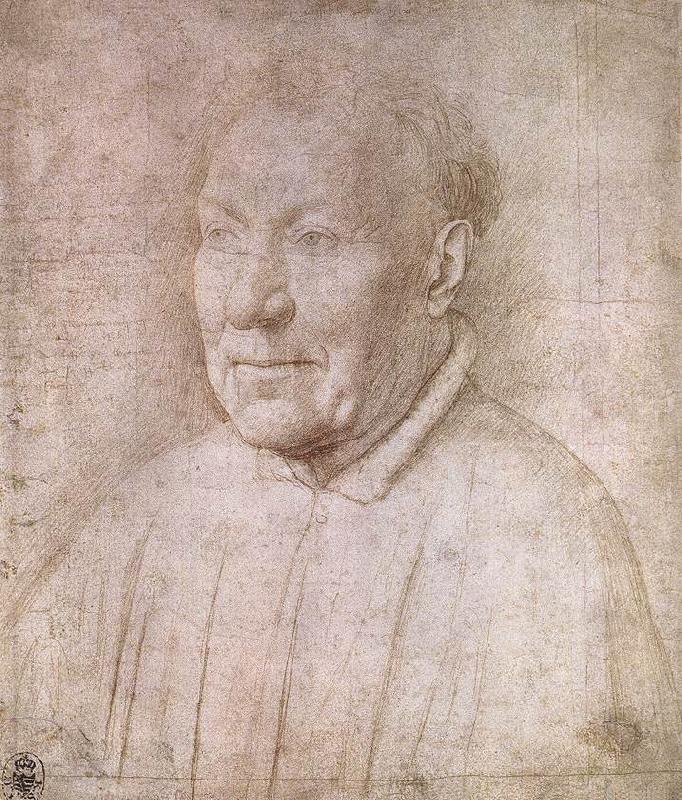 EYCK, Jan van Portrait of Cardinal Albergati sdg Germany oil painting art